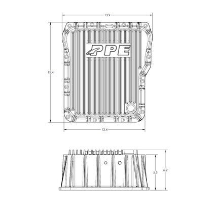 2001-2019 GM 6.6L DURAMAX W/ ALLISON 1000-2000-2400 SERIES TRANSMISSION HEAVY-DUTY DEEP ALUMINUM TRANSMISSION PAN Black