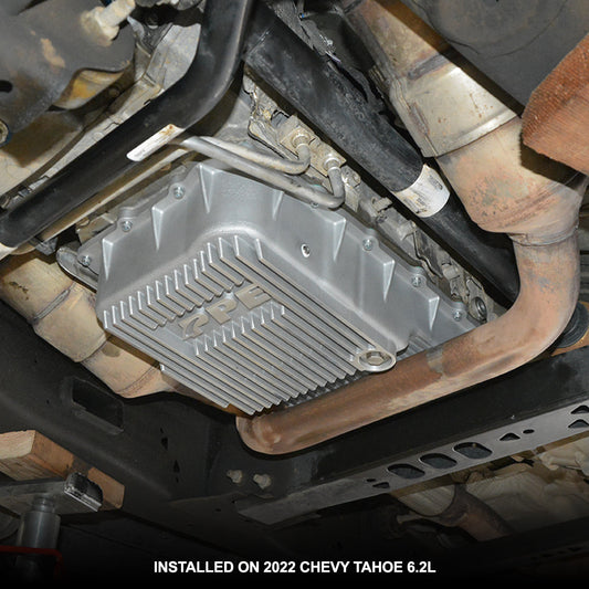 2019-2022 GM w/ 10L80 Heavy-Duty Deep Cast Aluminum Transmission Pan Brushed