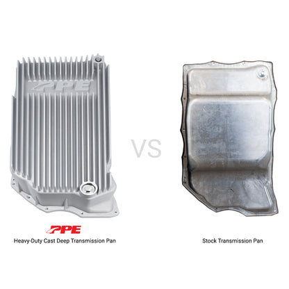 2020-2023 GM 6.6L Duramax w/ 10L1000 Transmission - Heavy-Duty Cast Deep Transmission Pan Brushed