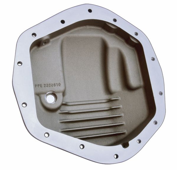 Heavy Duty Cast Aluminum Rear Differential Cover GM/Ram 2500/3500 HD Raw PPE Diesel Silver
