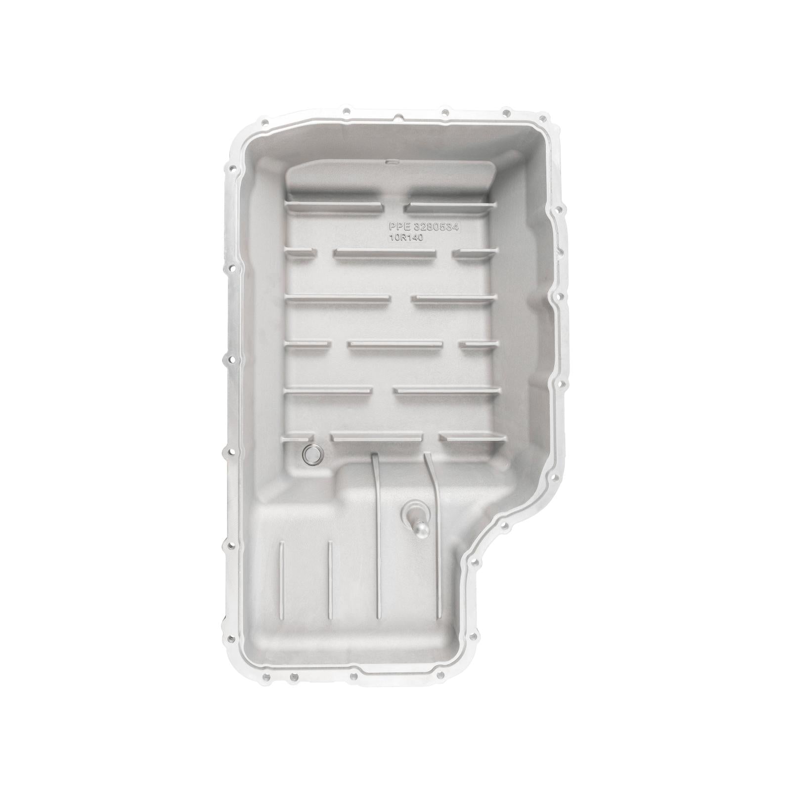 10R140 Deep Transmission Pan SuperDuty Gas 20-25 - Step Bottom - Brushed Pacific Performance Engineering