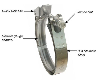 4.0 Inch V Band 3 Piece Set 1C 1M 1F QR PPE Diesel