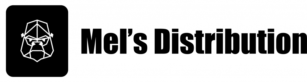 mel's distribution Logo. Clicking it will bring you to the mel's distribution collection page.